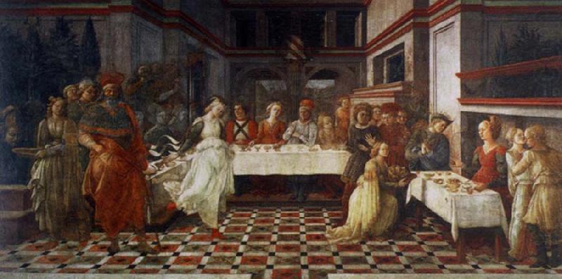Fra Filippo Lippi scenes out of life Johannes of the Taufer the guest meal of the here ode china oil painting image